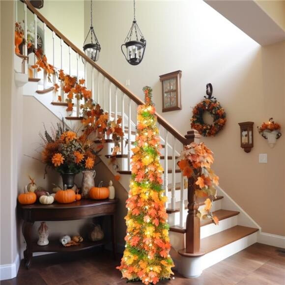 Fall Tree Great Holiday Decorations for Home Porch Thanksgiving Christmas Decor - Picture 6 of 7